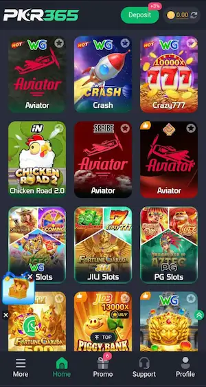 PKR 365 Game mobile gaming platform